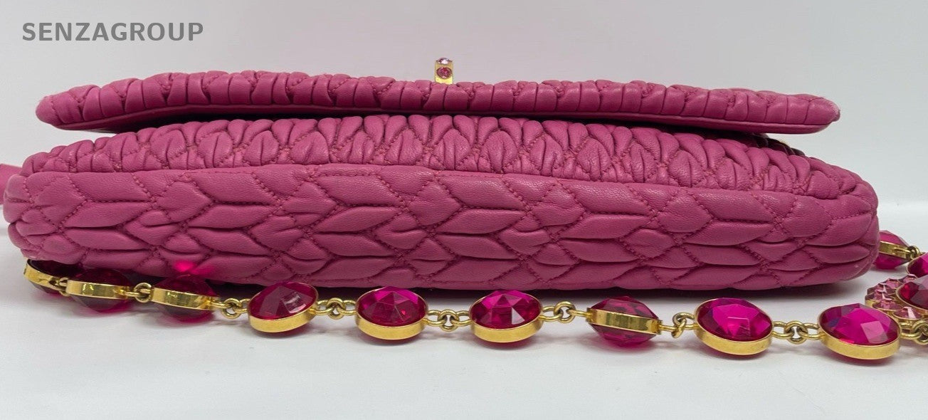 MIUMIU gemstone Shoulder Crossbody bag Pink Women