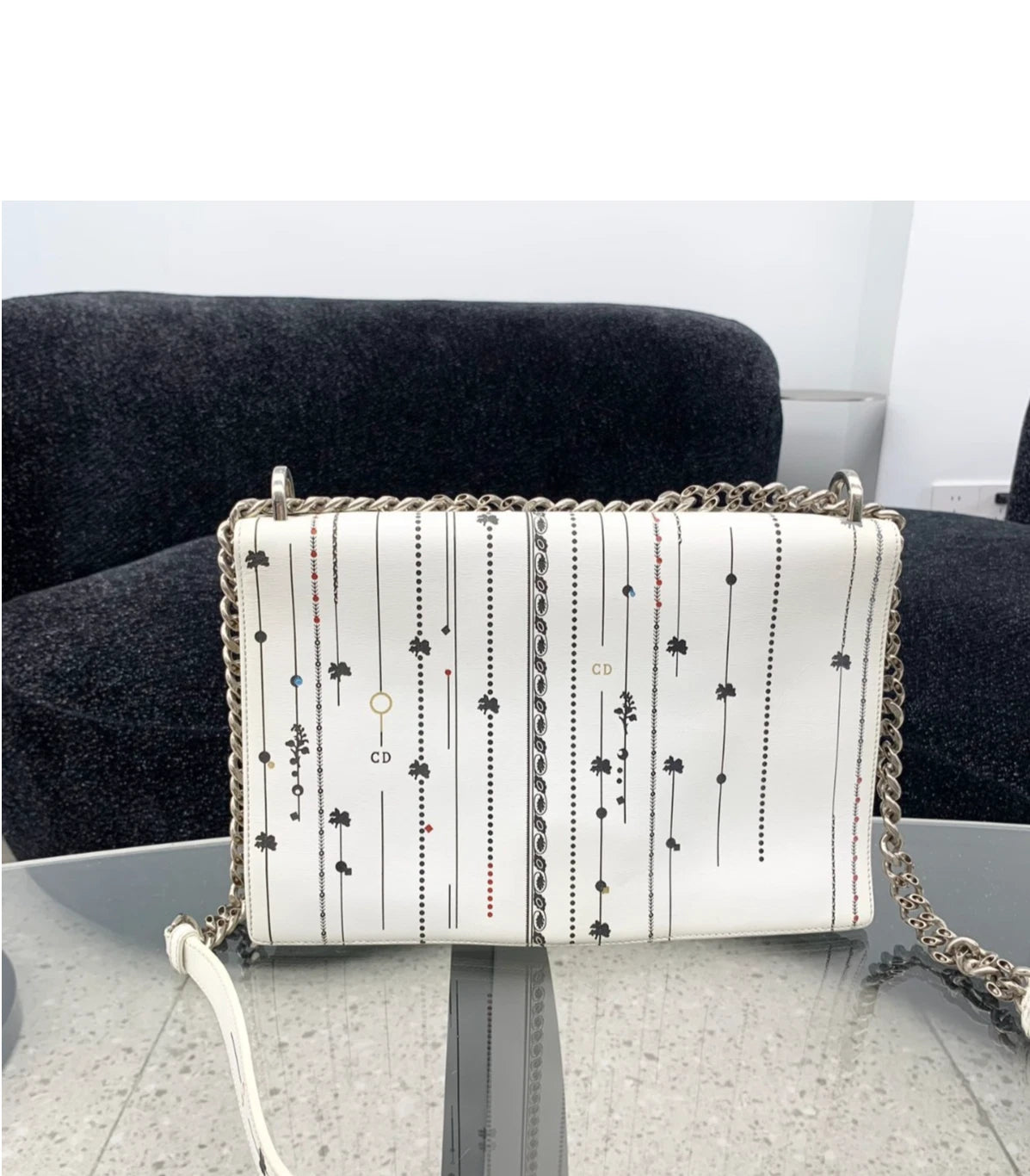 Christian Dior Diorama Tassel Calfskin GM Shoulder Bag Crossbody Bag Women S