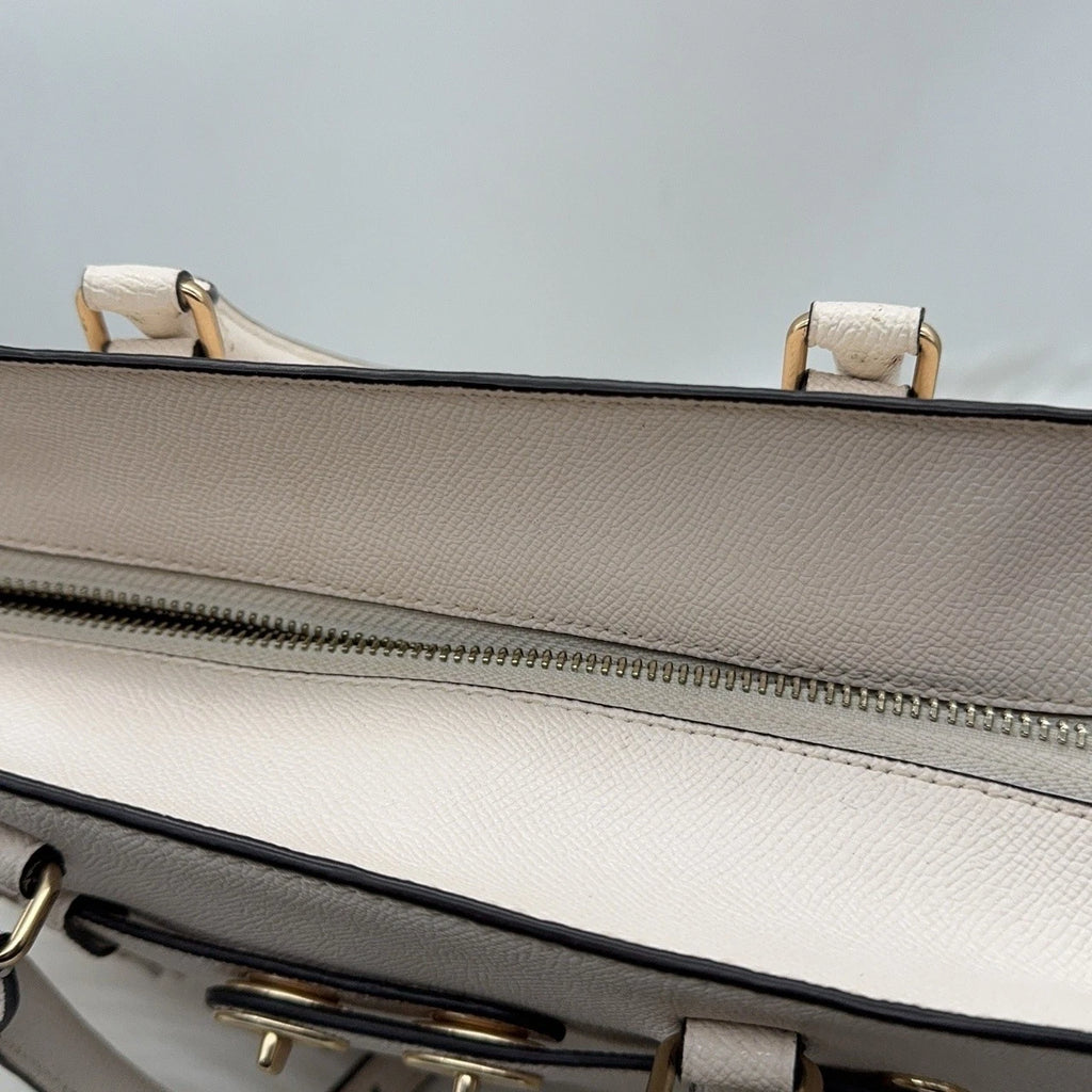 Coach Blare Women White Leather Rivet Patchwork Shoulder Handbag Crossbody Bag