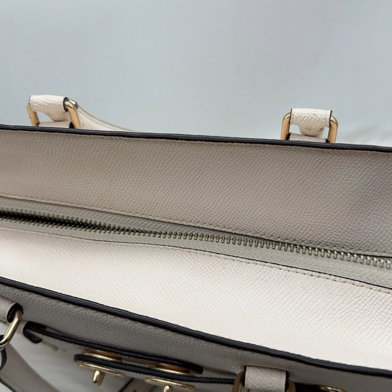 Coach Blare Women White Leather Rivet Patchwork Shoulder Handbag Crossbody Bag