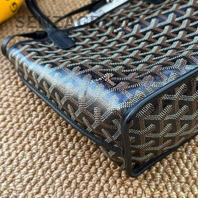 Goyard Anjou Mini Black Tote Shoulder Bag Classic Women's