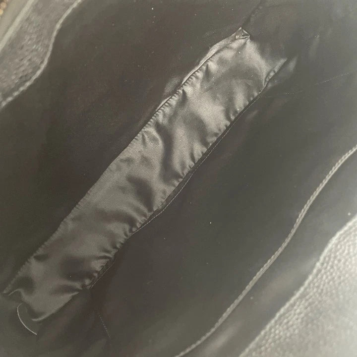 CHANEL GST Medium Black Gold Leather Tote Bag For Women