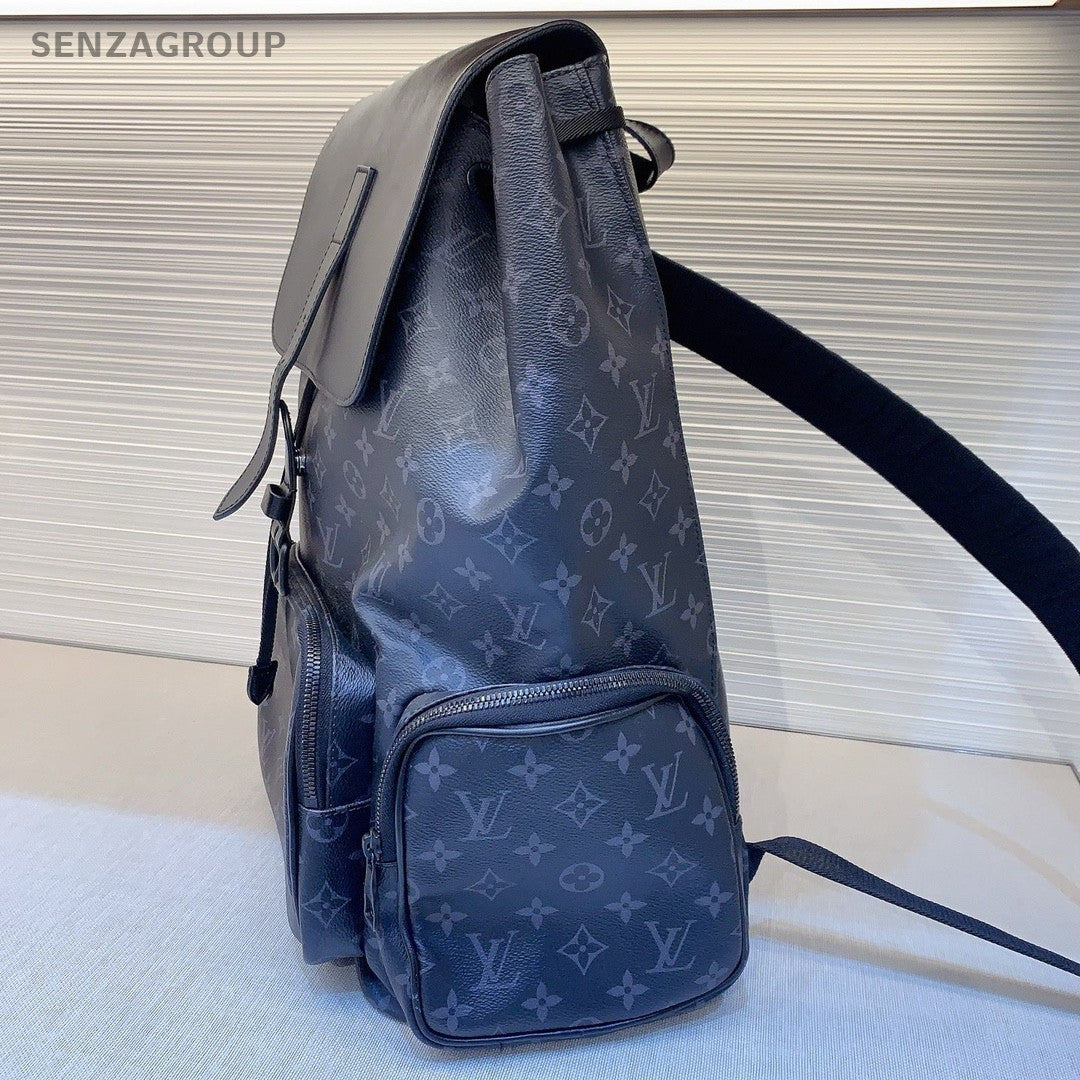 Louis Vuitton Backpack Black Monogram Shoulder bag Chip Version