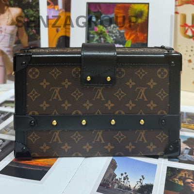 Louis Vuitton Petit Malle Monogram Box Bag Crossbody for Women