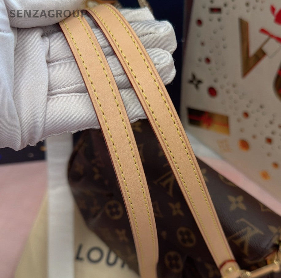 Louis Vuitton Sunset Monogram Shoulder Bag Brown Gold Women Classic