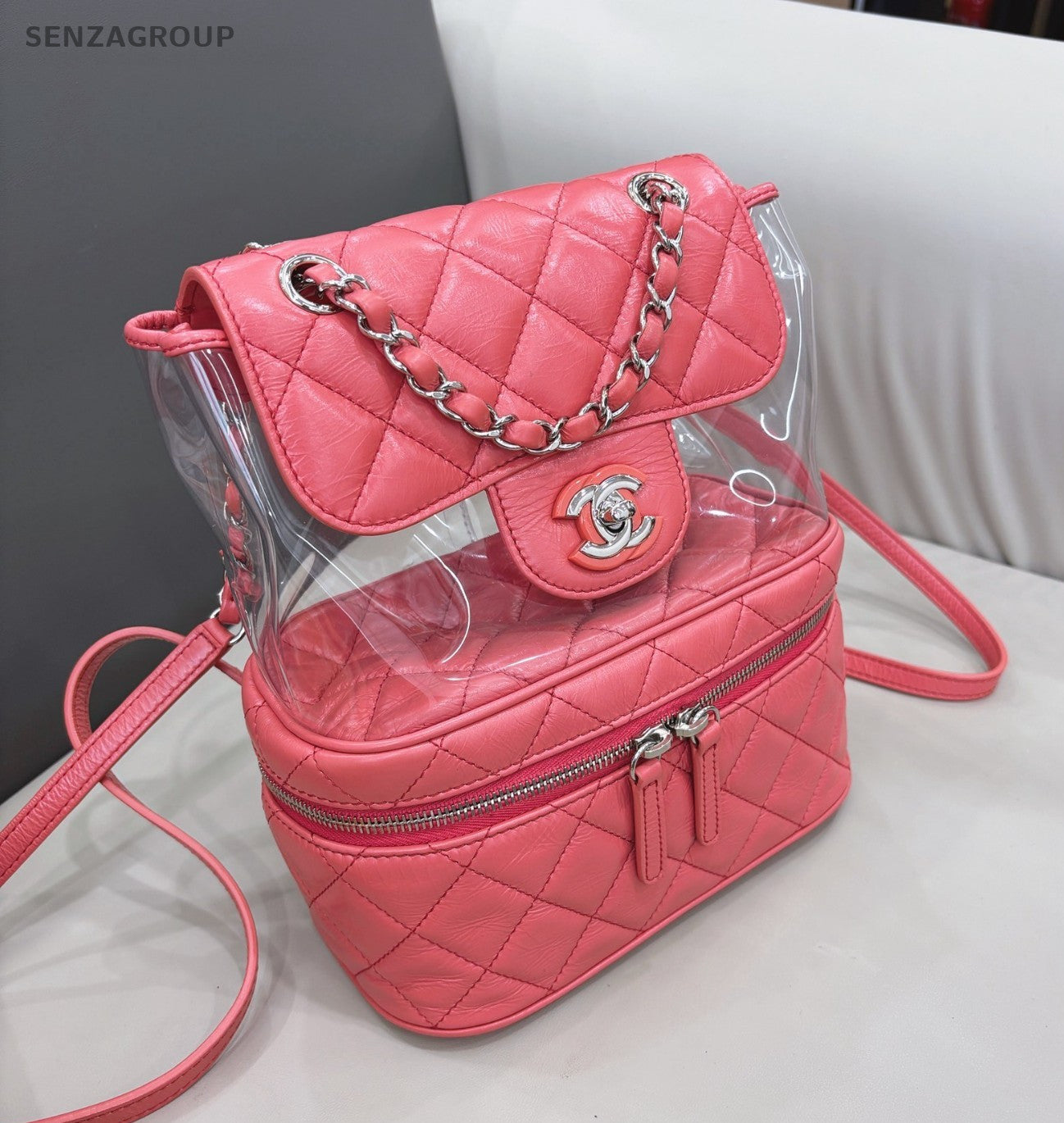 CHANEL Backpack Jelly Diamond pattern Pink Shoulder bag Women