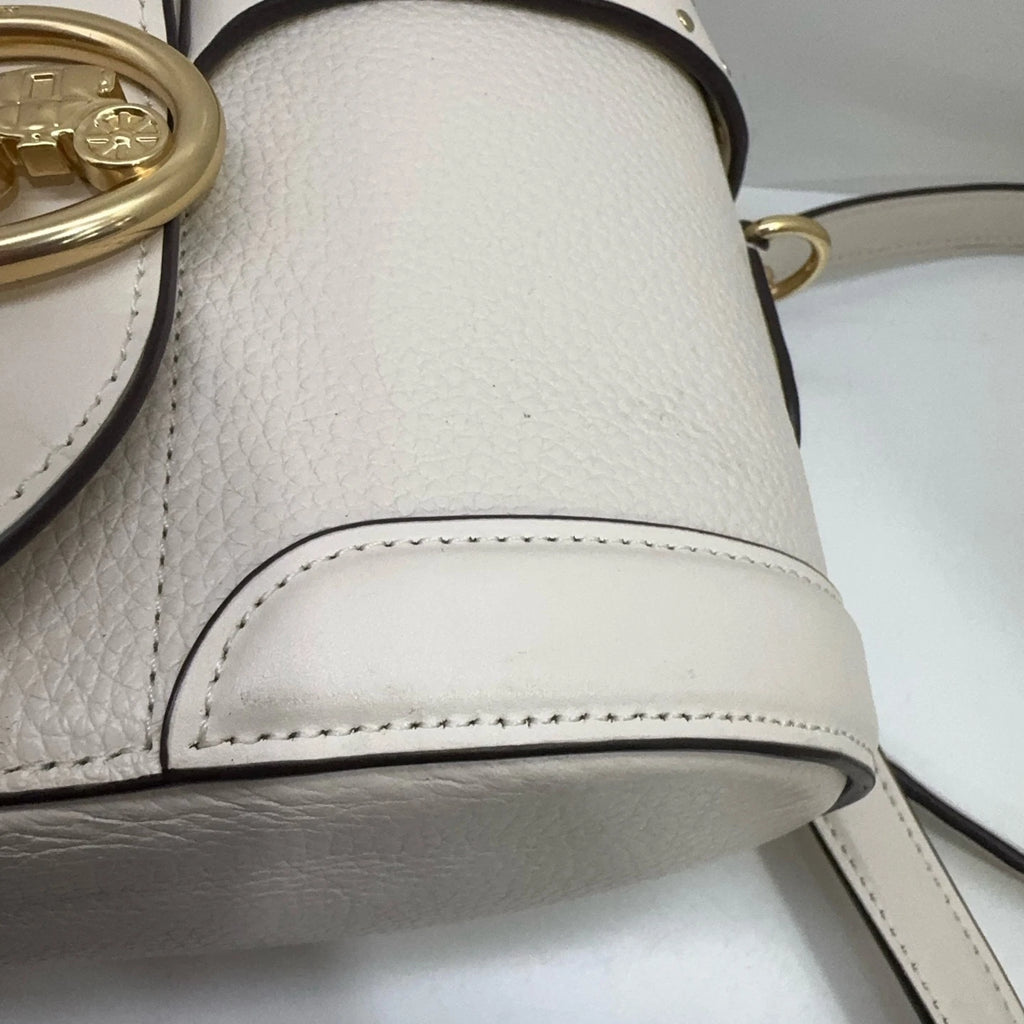 Coach Georgie 20 White Rivet Leather Box Handbag Shoulder Crossbody Women