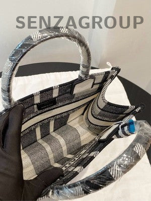 Dior Small Book Tote Bag in Black & White - Women's Fashion Tote