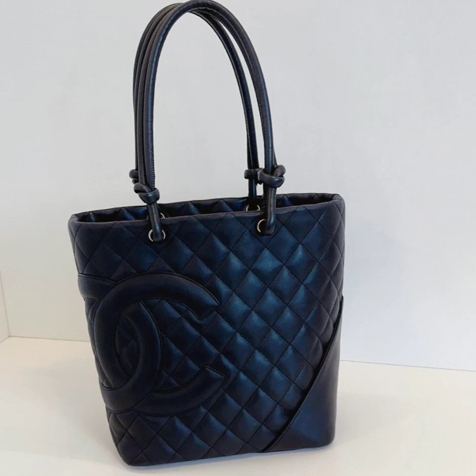 Chanel So Black Bucket Diamond Top Handle Shoulder Bag Black Women Fashion
