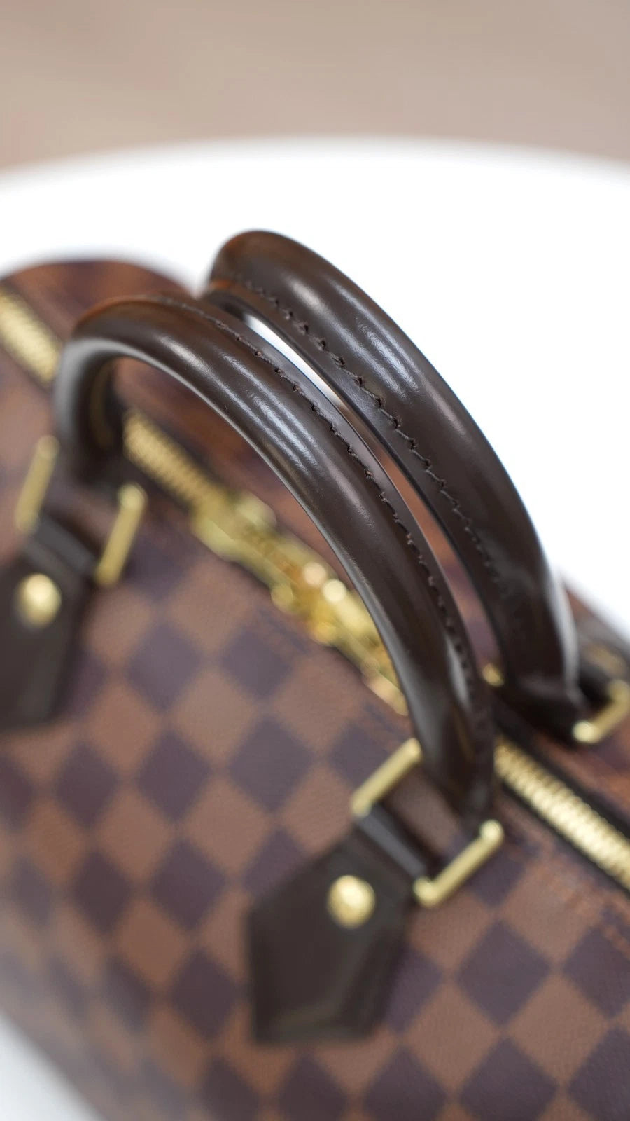 Louis Vuitton Speedy25 Damier Brown Shoulder Bag Top Handle Excellent