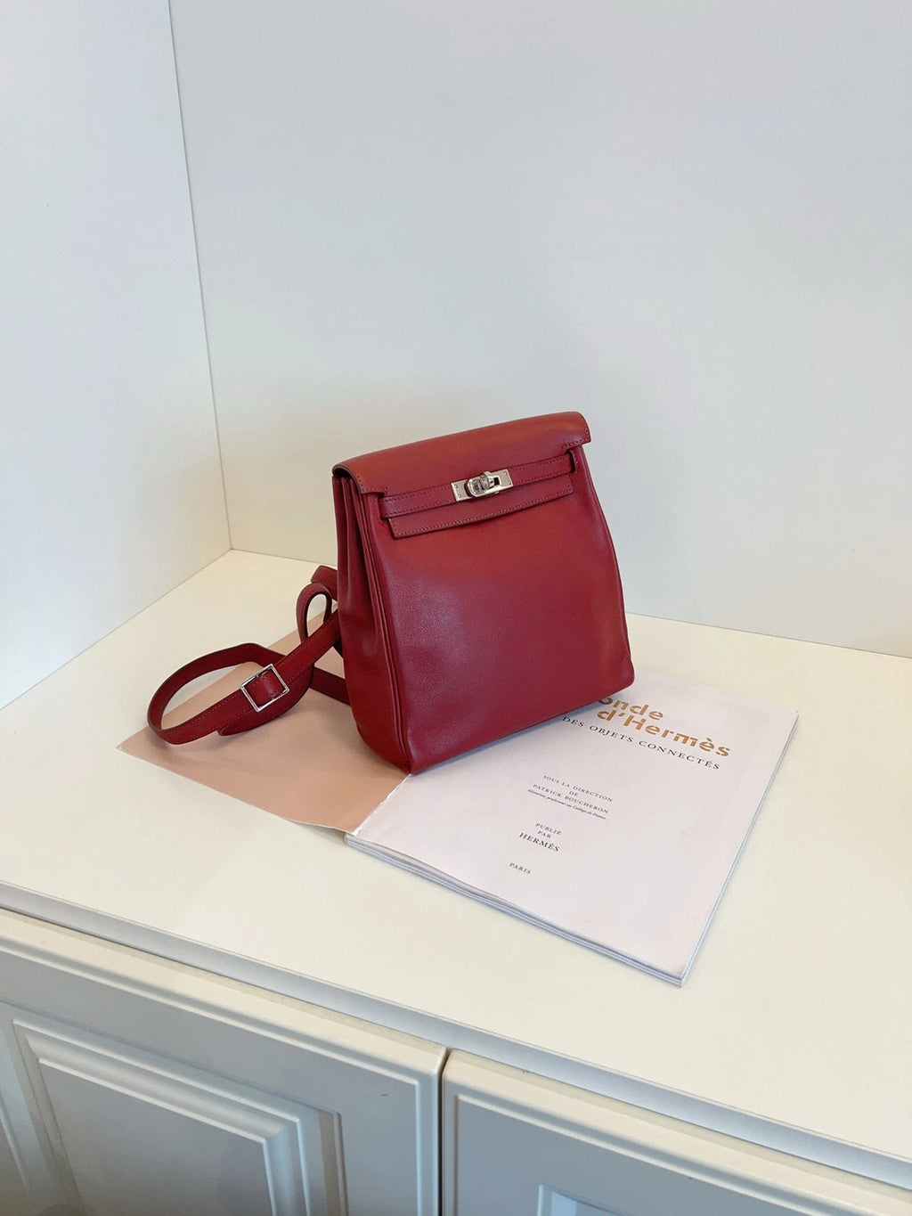 Hermes Kelly Ado Brick Red Backpack For Women