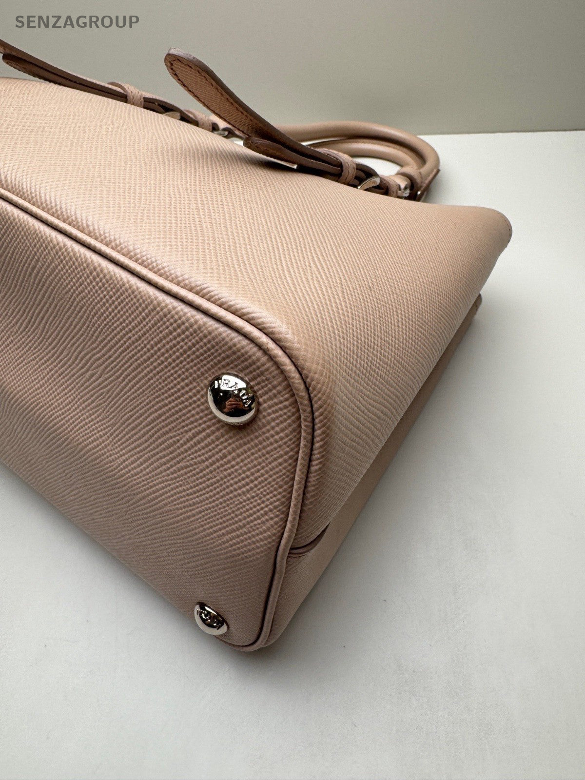 PRADA SAFFIANO PM Top Handle Handbag Nude pink Women Classic