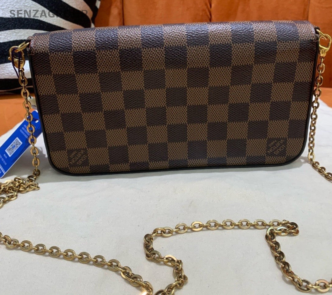 Louis Vuitton Trio Messenger Damier Ebene Shoulder Crossbody Bag Brown Women