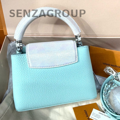 Louis Vuitton Capucines Mini Mint Green Handbag Shoulder Bag Women