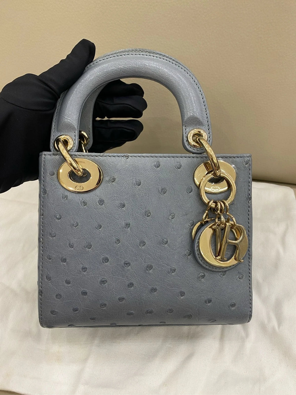Dior Lady Dior Handbag Top Handle Excellent