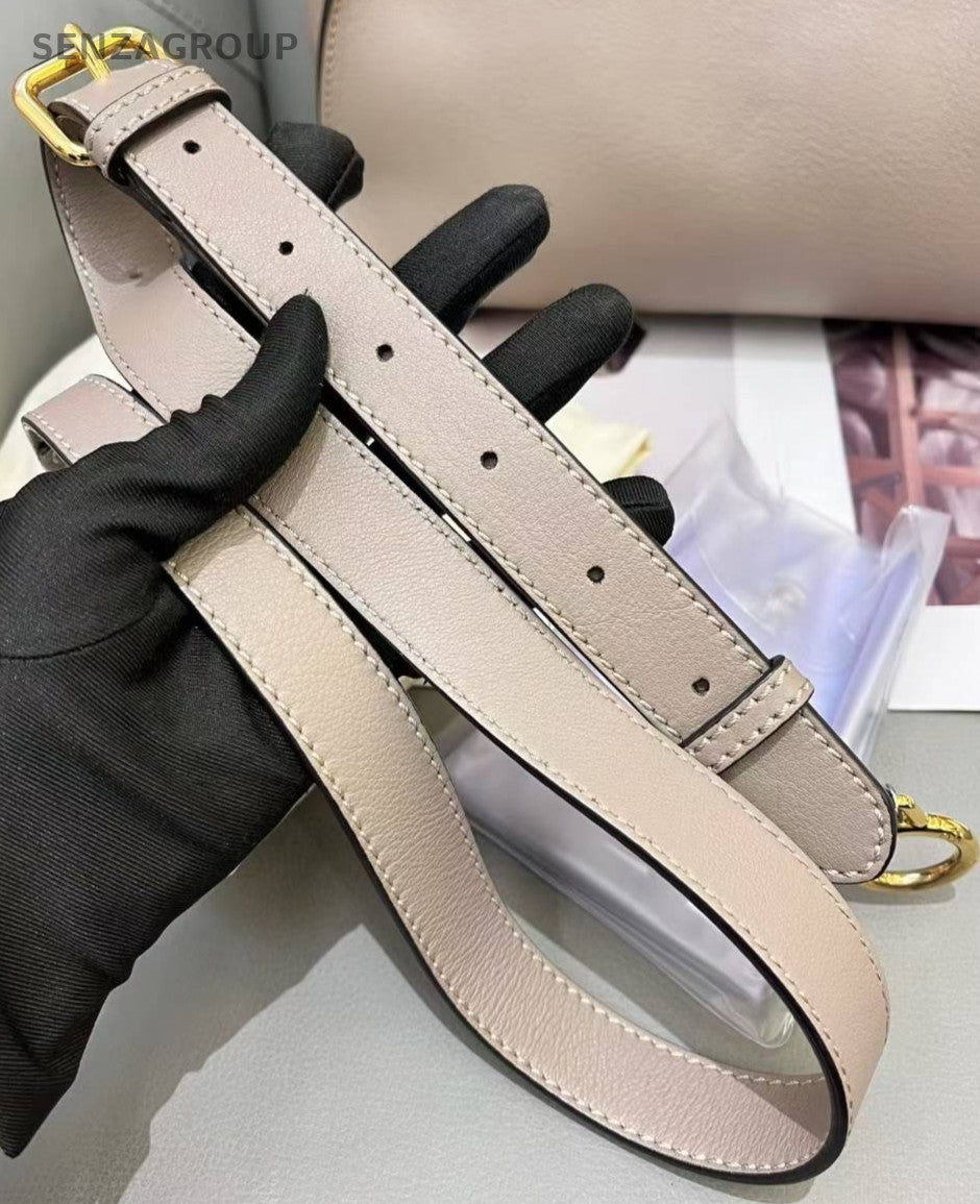 Fendi Peekaboo Medium Top Handle 2WAY Shoulder bag Elephant Gray