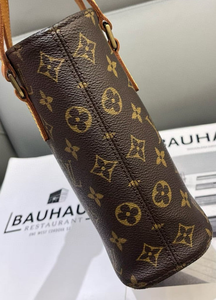 Louis Vuitton Vivian PM Monogram Top Handle Bag Brown Gold Women Classic