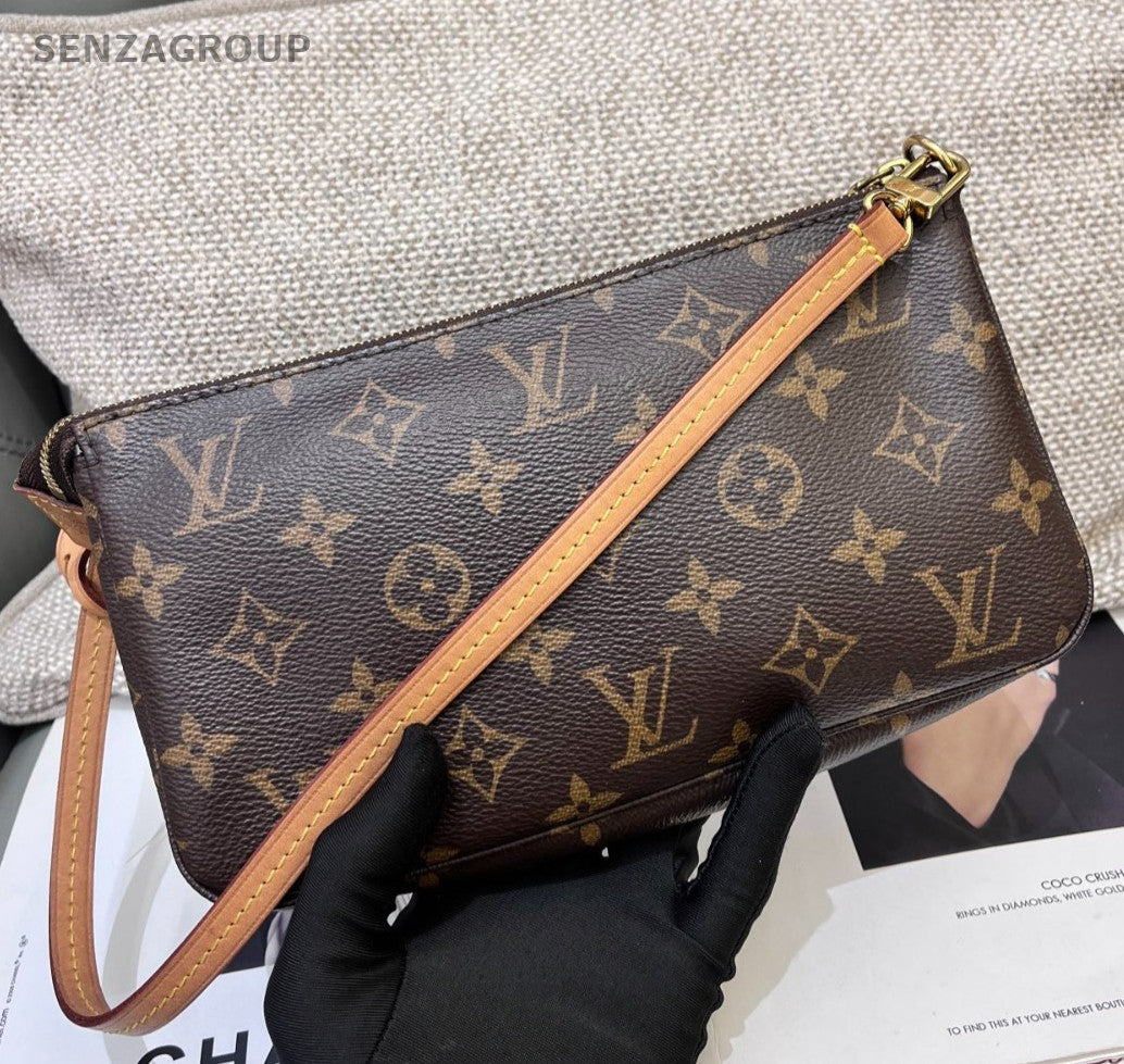 Louis Vuitton Monogram Shoulder Bag Brown Gold Used Women Classic