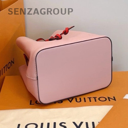 Louis Vuitton Epi Leather NeoNoe Bucket Drawstring Pink Crossbody Handbag Women