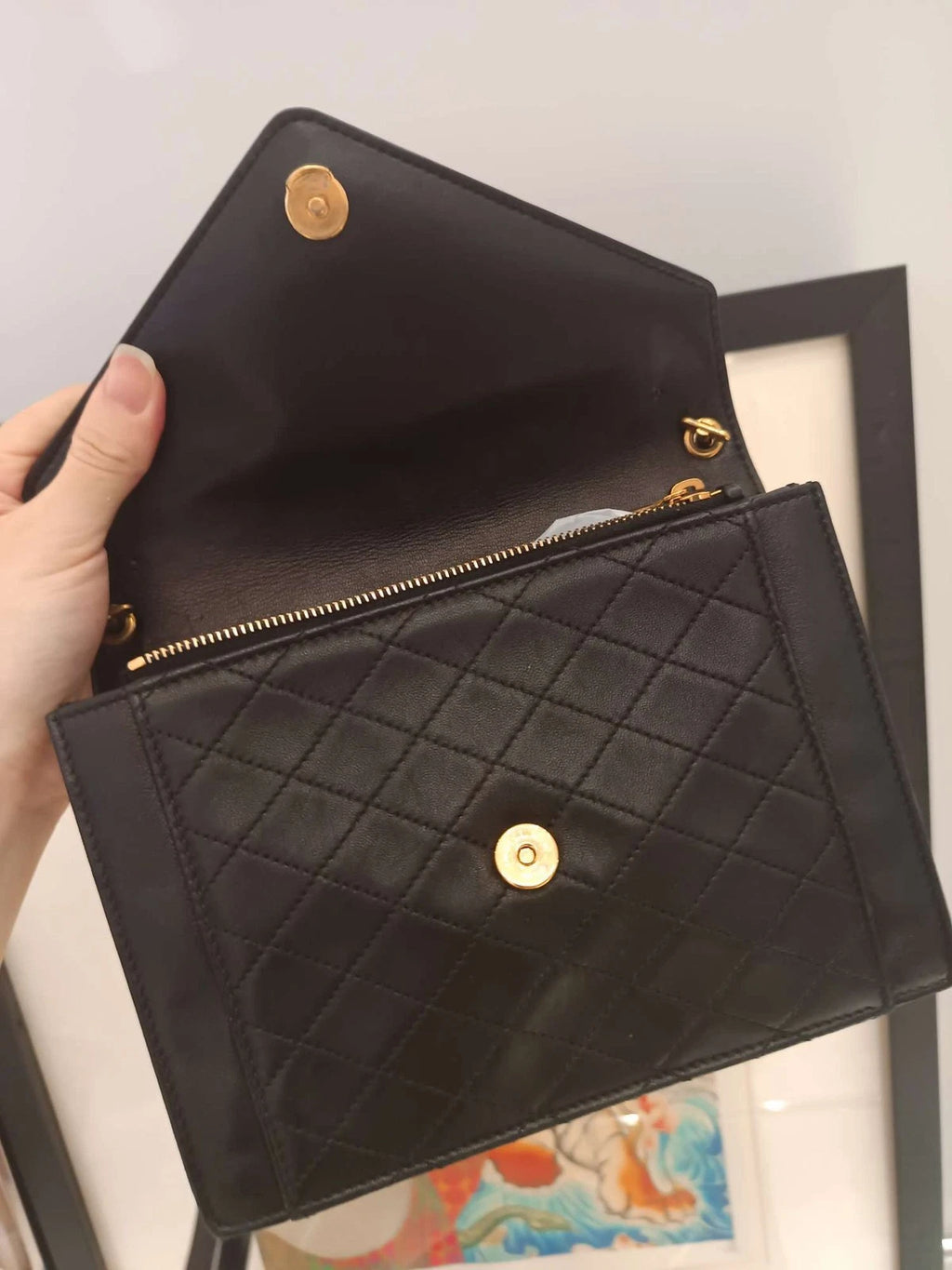 YSL Gaby Mini Front Flap Quilted Shoulder Bag For Women