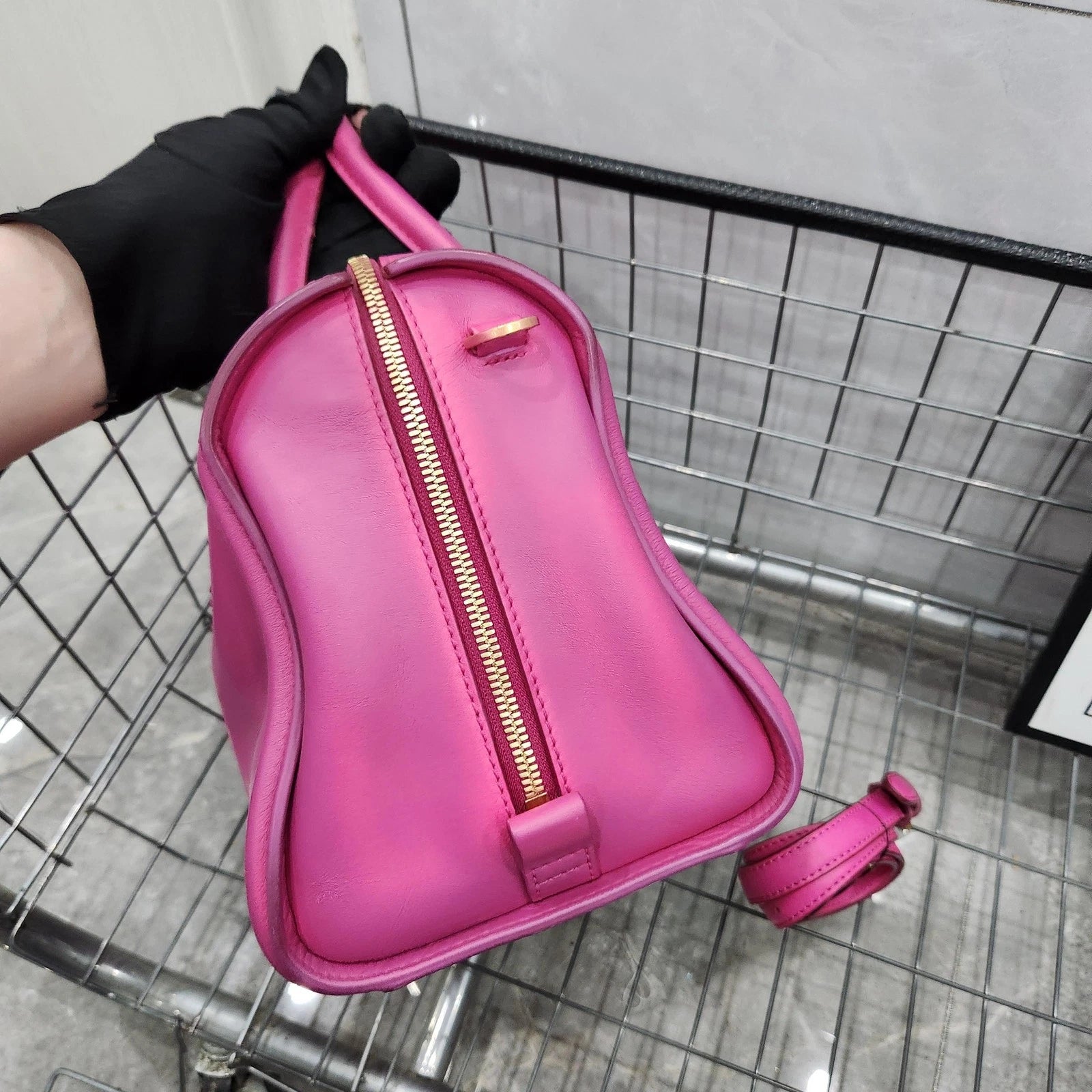 MCM Pink Boston Pillow Handbag Shoulder Crossbody For Women