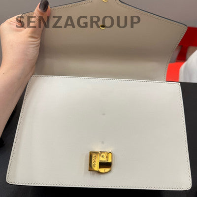 Gucci Medium Sylvie Shoulder Crossbody Bag White Gold Women Classic