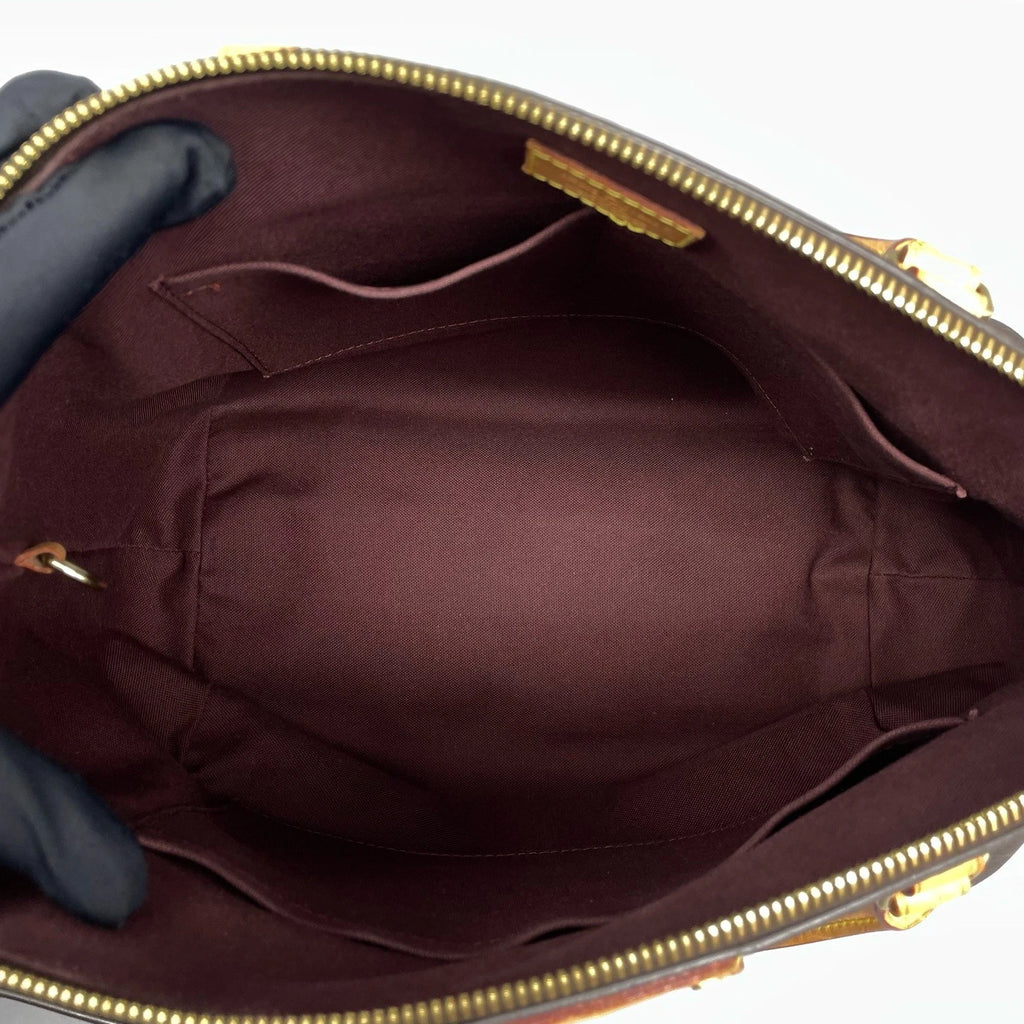 Louis Vuitton Tivoli MM Monogram Top Handle Crossbody Brown Gold Women Classic