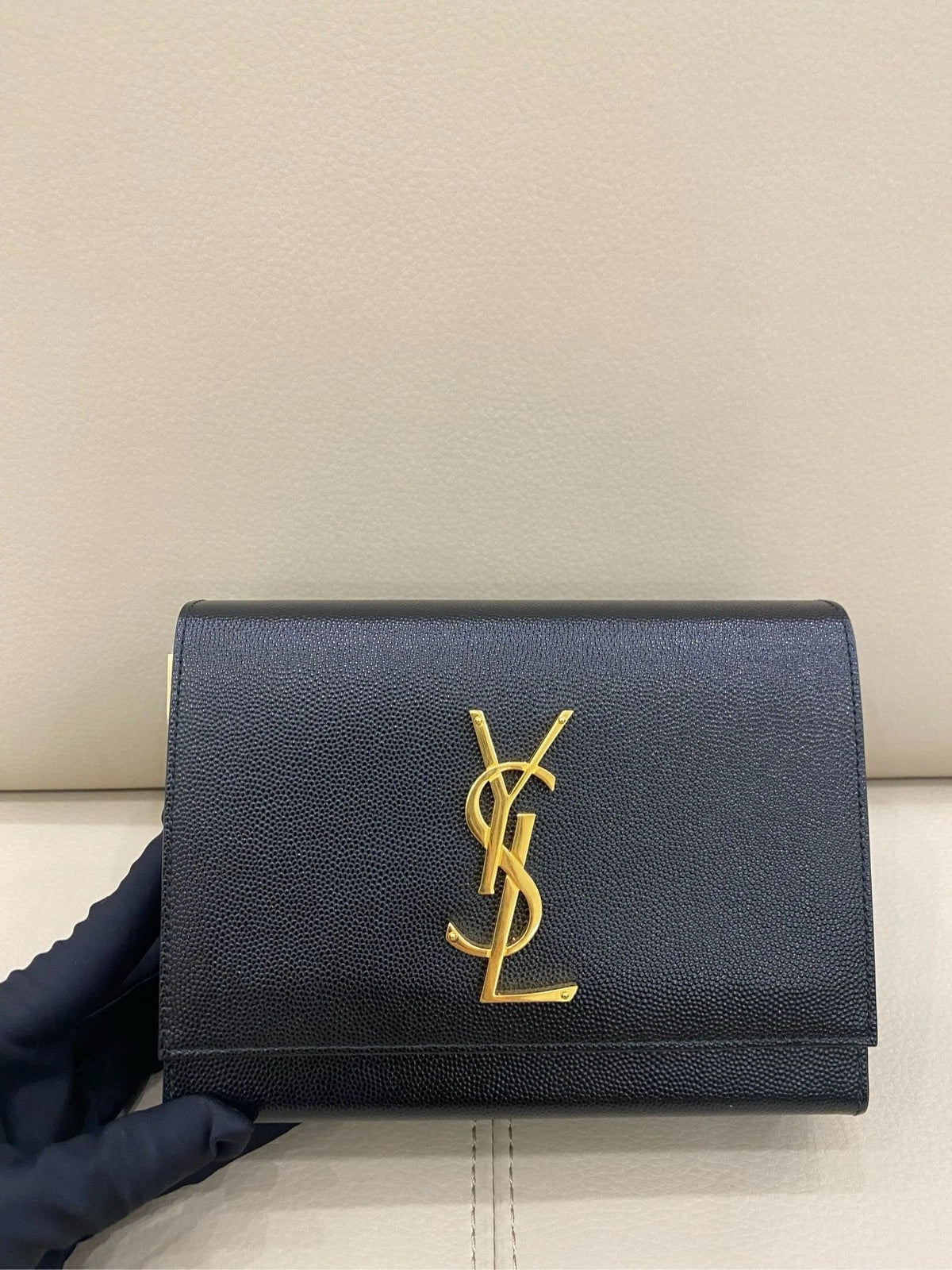Saint Laurent Black Box Chain Shoulder Bag For Women