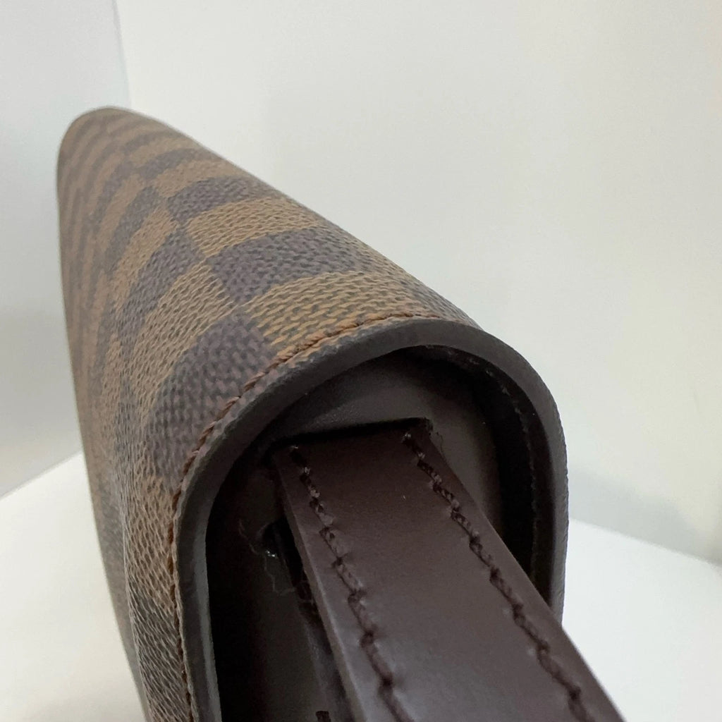 Louis Vuitton Damier Logo Patch Brown Clutch Bag For Women