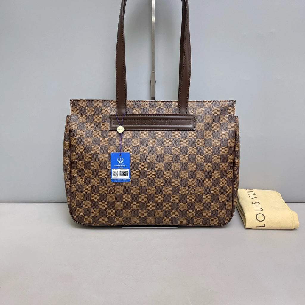 Authentic Louis Vuitton Parioli Damier Ebene Shoulder Bag Brown