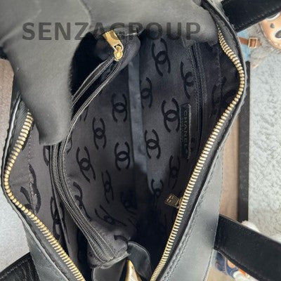 Chanel Black Gold Matte Bowling Bag Classic Women's Shoulder Handbag