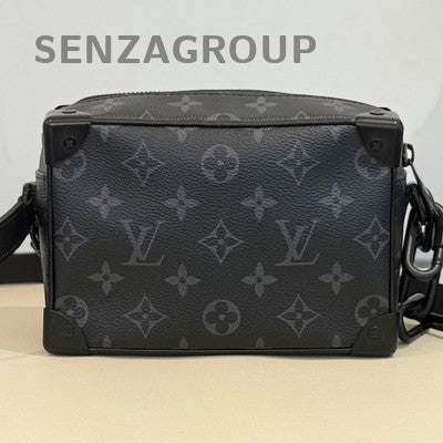 Louis Vuitton Black Monogram Soft Trunk Crossbody Bag Unisex Classic