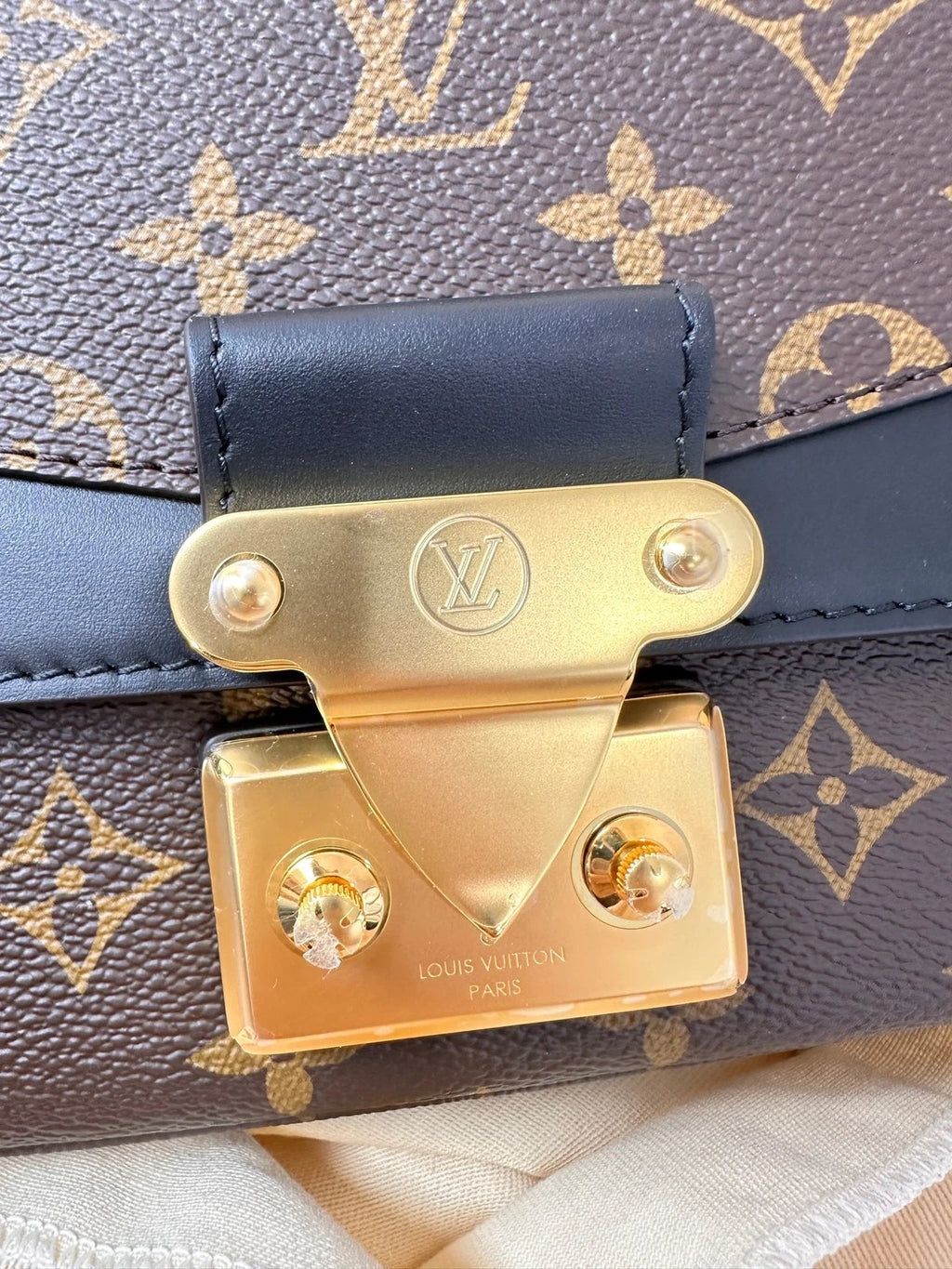 Louis Vuitton Monogram Black Marceau Chain Crossbody For Women