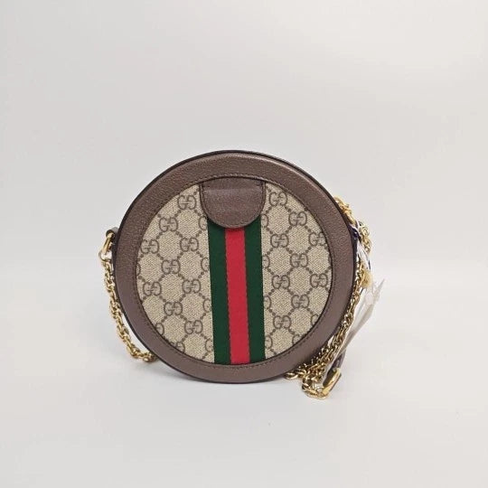 Gucci Ophidia GG Supreme Canvas Round Chain Crossbody Bag For Women