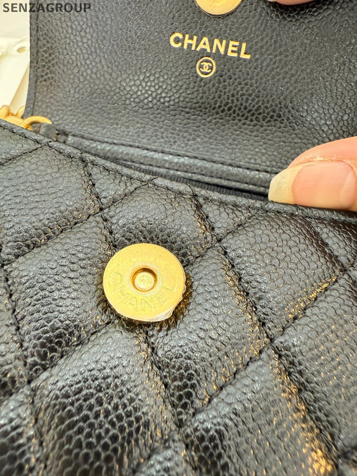 Chanel Le Boy Black Calfskin Wallet on Chain Crossbody Bag
