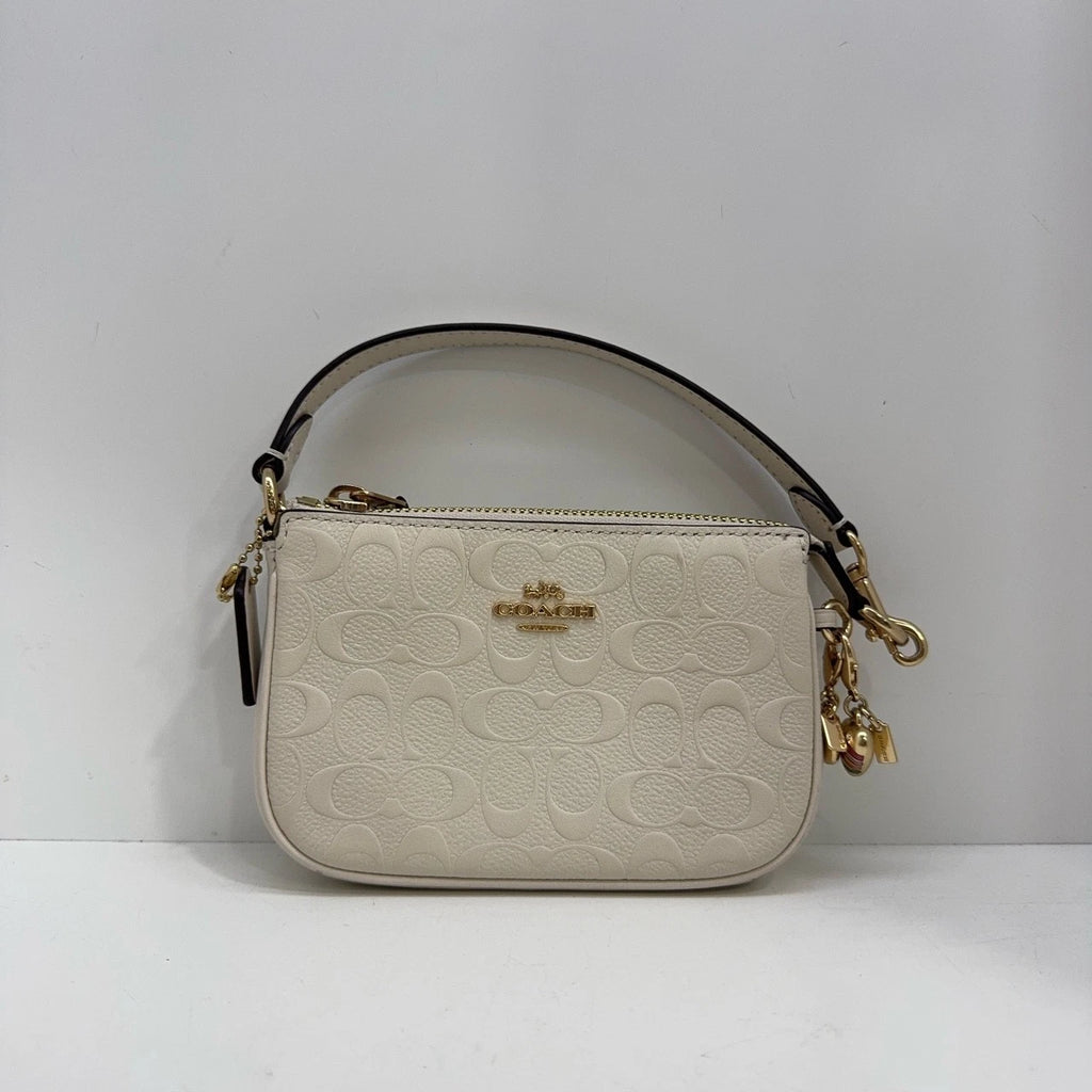 Coach Nolita 15 Mini Calfskin Handbag For Women Chalk White