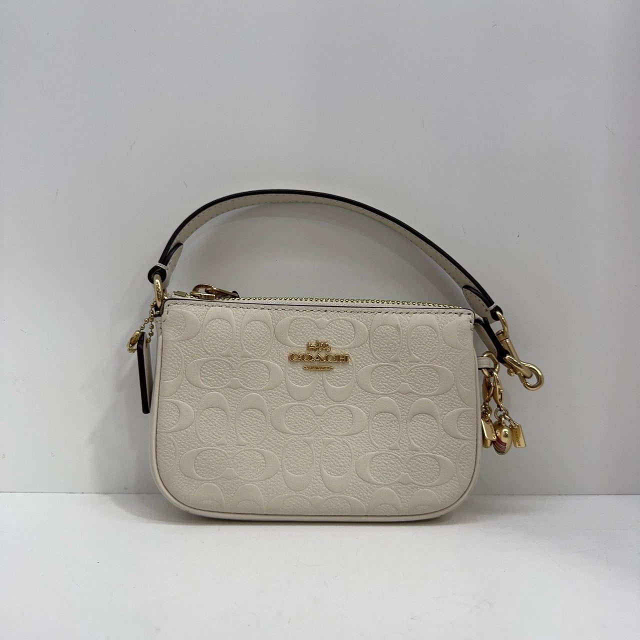Coach Nolita 15 Mini Calfskin Handbag For Women Chalk White