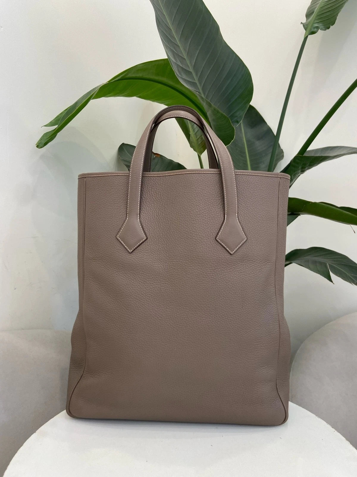 Hermes Victoria Tote Bag For Women Gray Leather