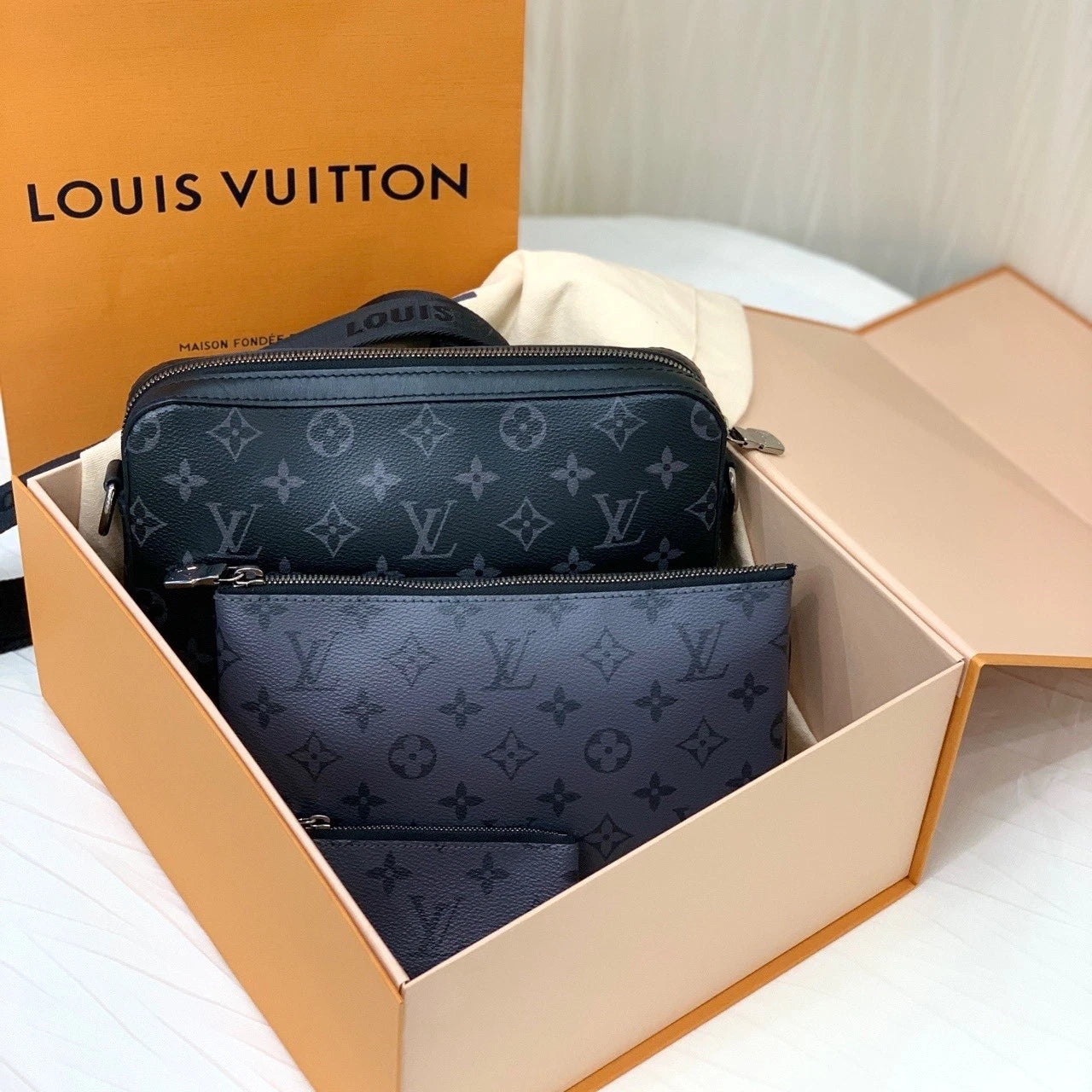 Louis Vuitton Black Trio 3-in-1 Messenger Crossbody Bag