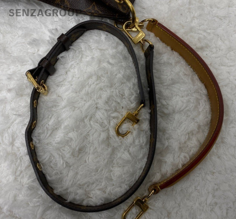 Louis Vuitton Monogram Hobo Handbag Shoulder Bag Brown Gold Women Classic