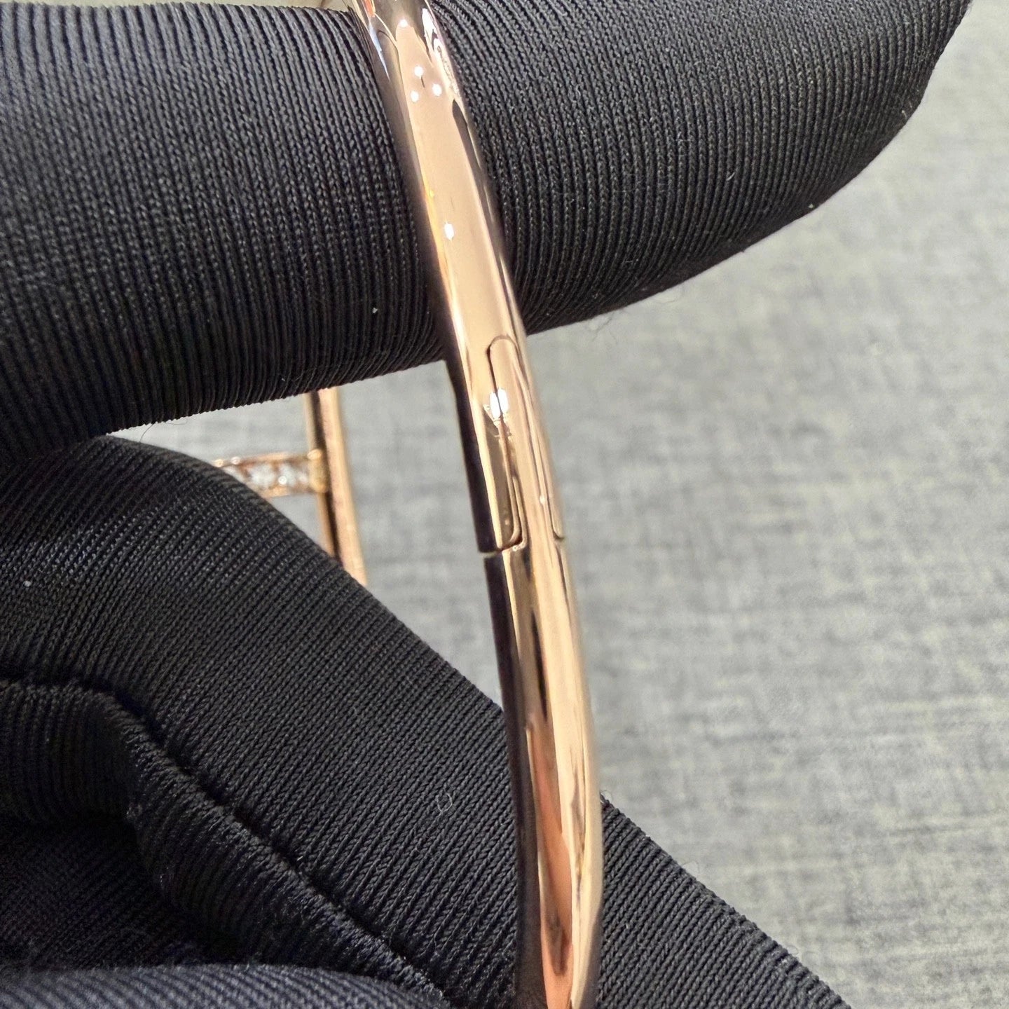 Cartier Juste Un Clou 18k Rose Gold Wide Bangle Bracelet Diamonds Size18