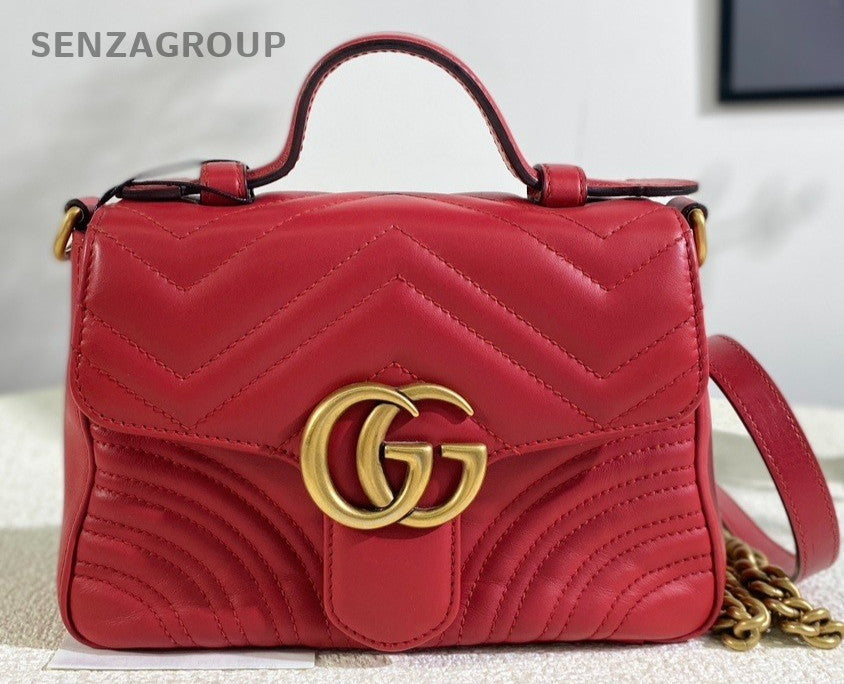 GUCCI Handbag Shoulder Crossbody bag Woman Marmont Red