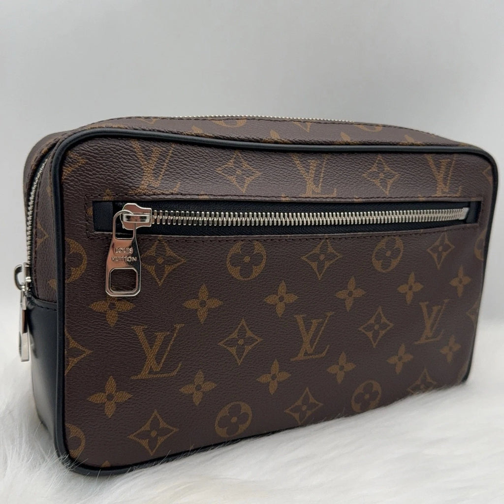 Louis Vuitton Monogram Canvas Leather Kasai Wristlet Clutch For Women