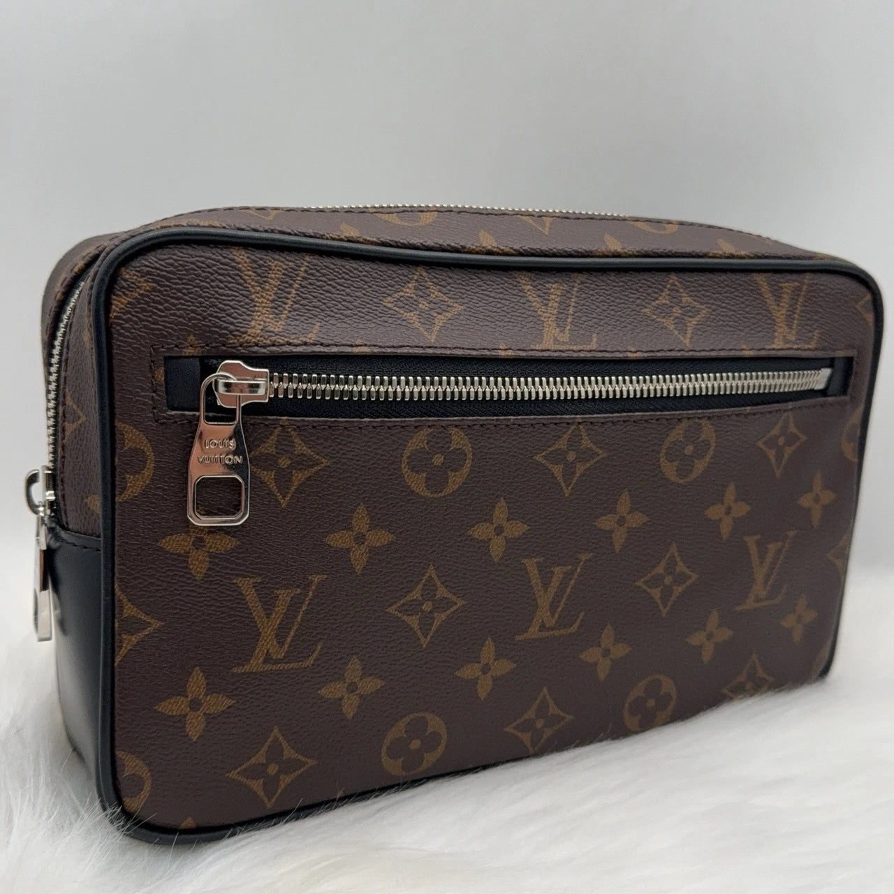 Louis Vuitton Monogram Canvas Leather Kasai Wristlet Clutch For Women