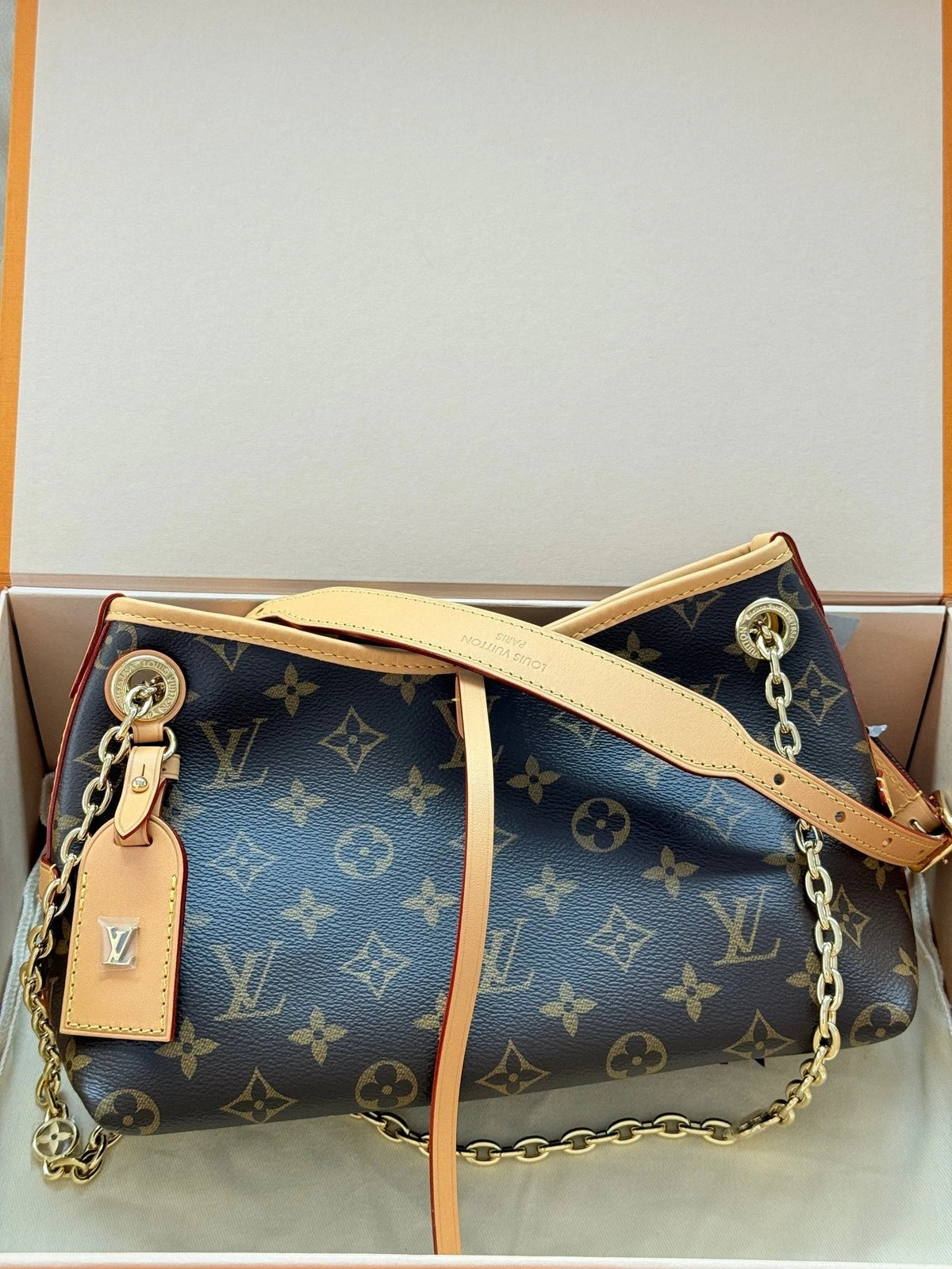Louis Vuitton Carryall Monogram Canvas Tote Bag Excellent
