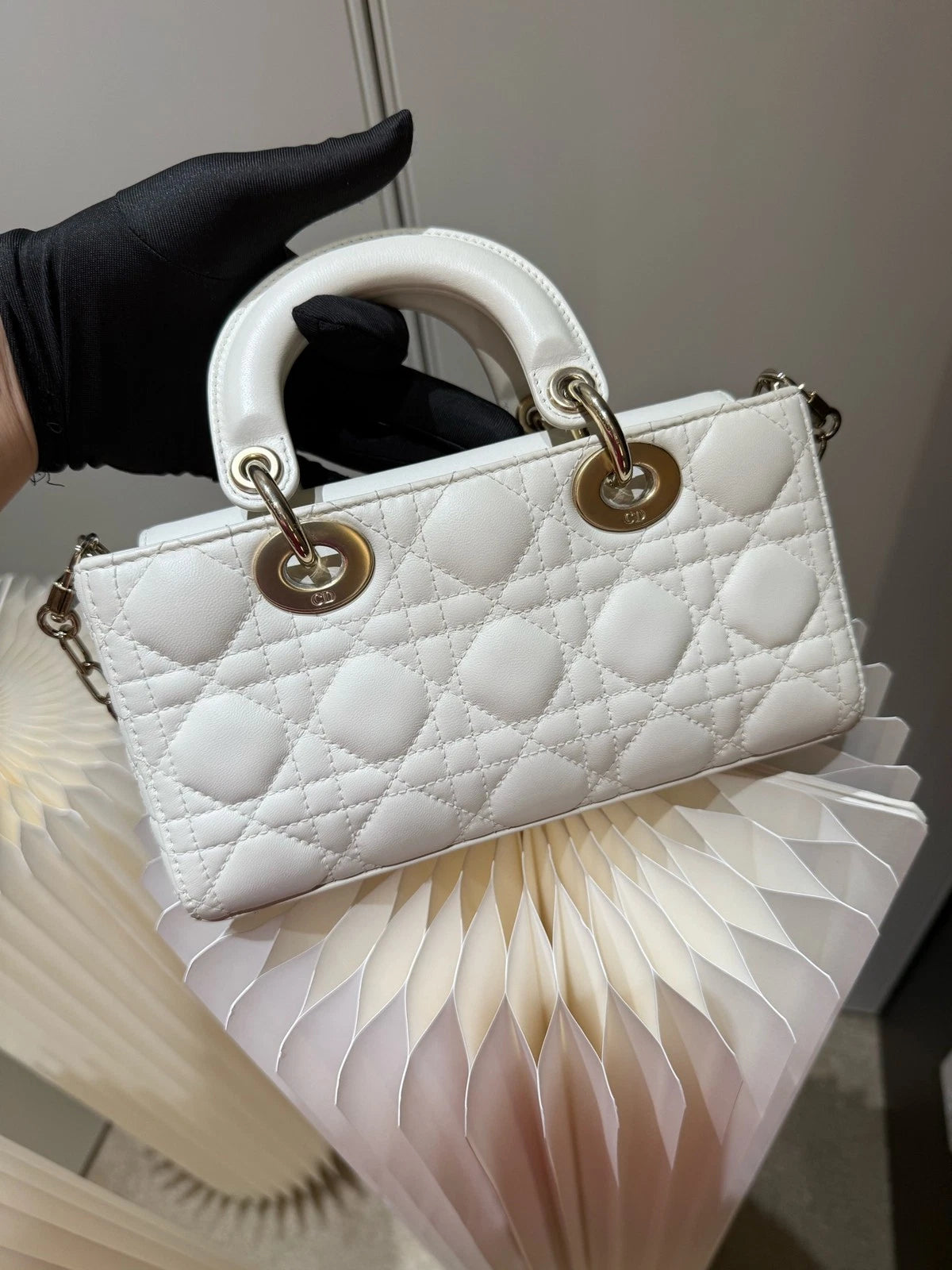 New Dior Djoy Small Calfskin White Shoulder Crossbody Bag For Women