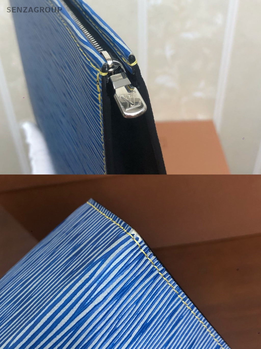 Louis Vuitton Water ripples Handbag Clutch Blue