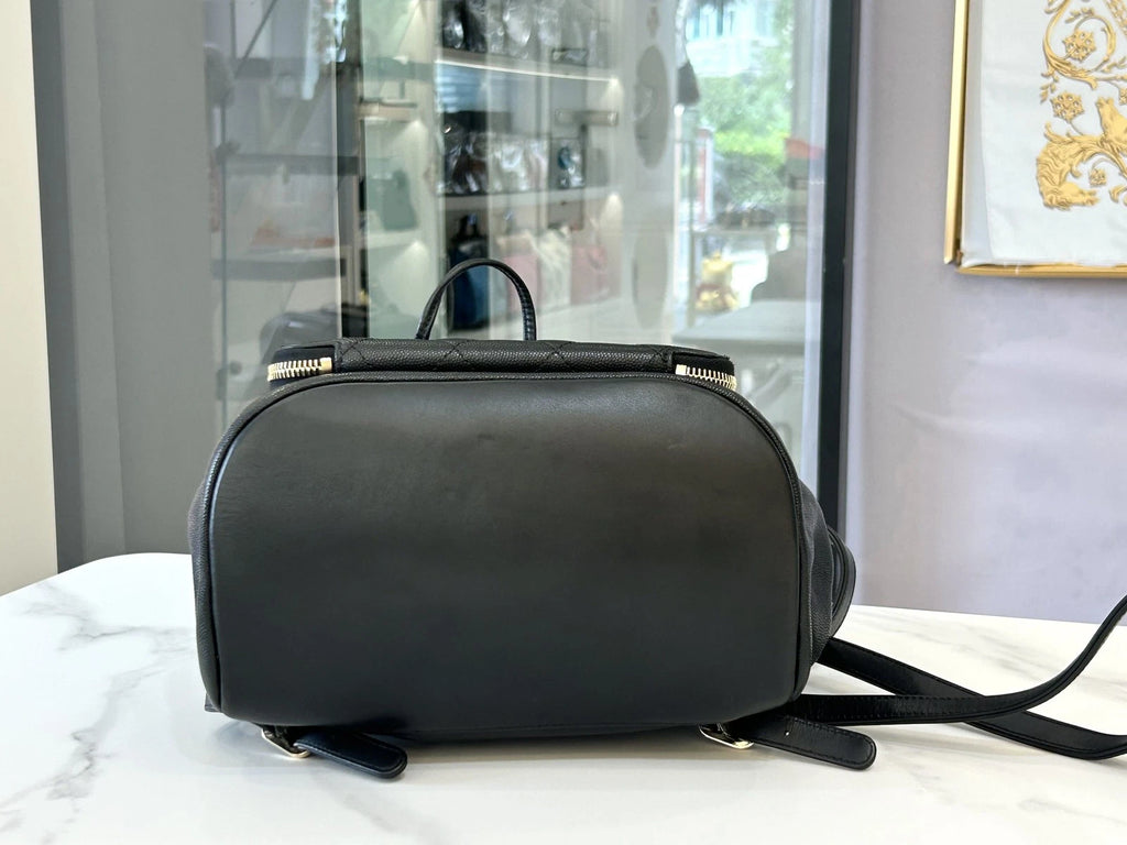 CHANEL Business Affinity Black Gold Backpack For Women
