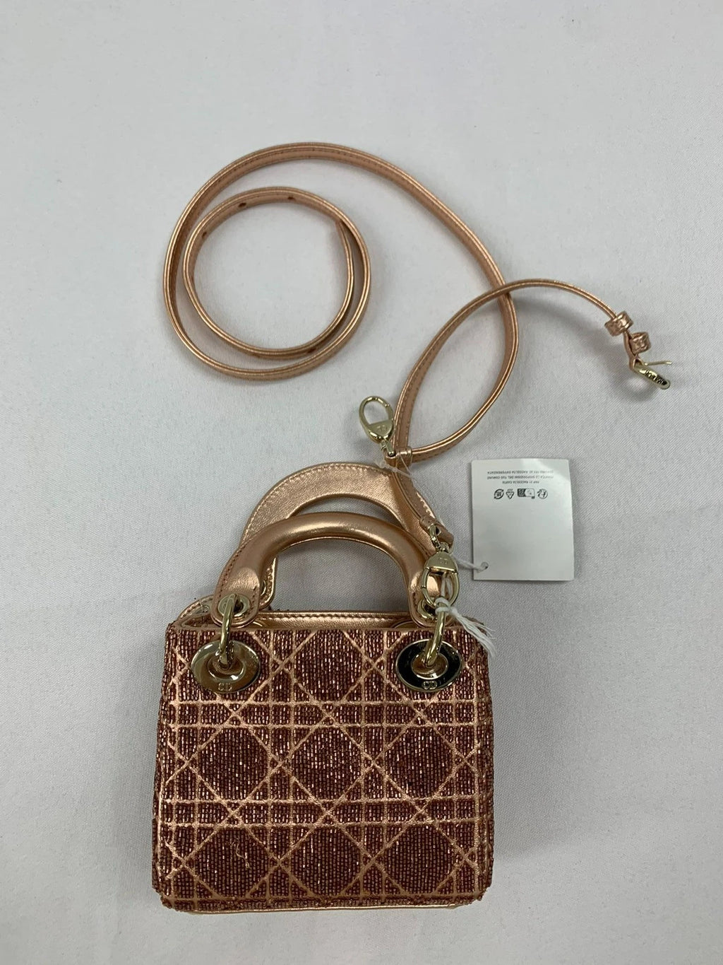 Dior Super Mini LADY DIOR Leather Shoulder Bag For Women
