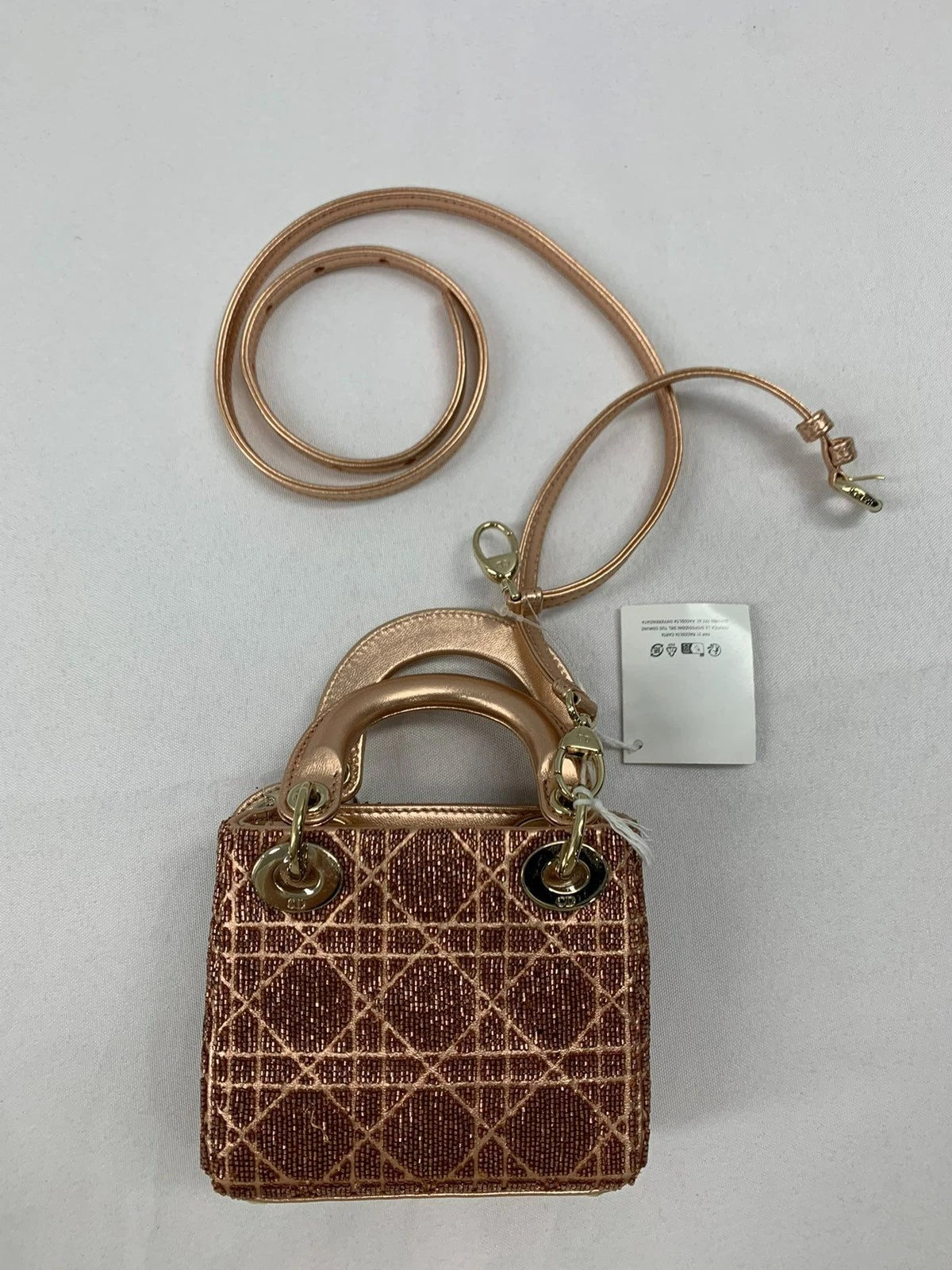 Dior Super Mini LADY DIOR Leather Shoulder Bag For Women